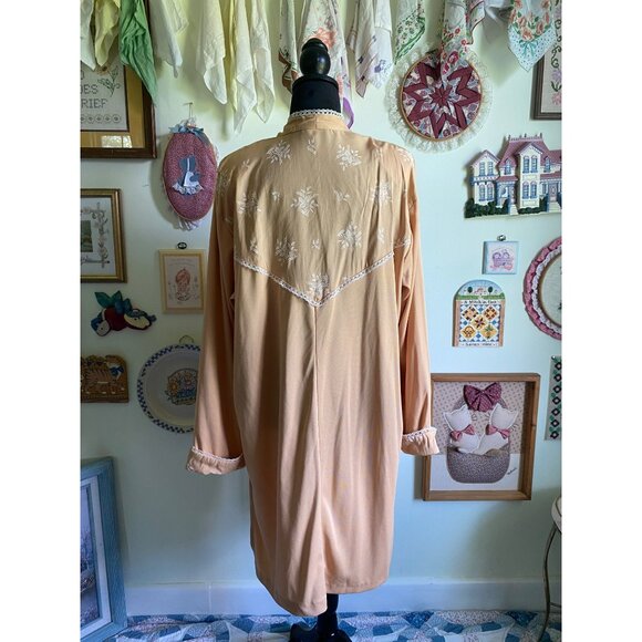 80's vintage Lacy After Noon coquette boho floral patchwork duster - Picture 2 of 8